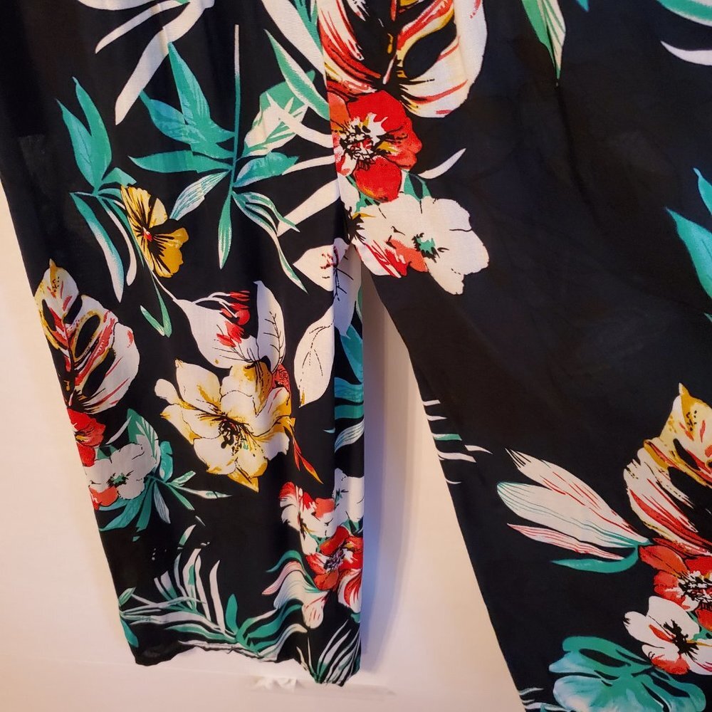 GM Fashion USA New Floral casual high waisted wide leg pants one size. - Picture 7 of 12